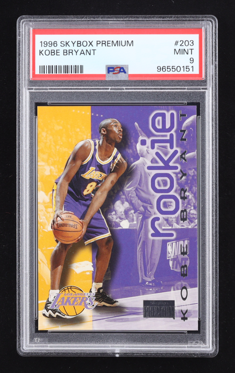 Kobe Bryant 1996-97 SkyBox Premium #203 ROO RC (PSA 9) at PristineAuction.com Kobe Bryant 1996-97 SkyBox Premium #203 ROO RC (PSA 9) at PristineAuction.com