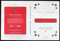 Bryce Harper 2016 Panini National Treasures Stars Booklet Materials Bat #SBMBH #04/10 at PristineAuction.com