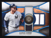 Aaron Judge 2025 Topps Tribute Triple Relics Blue #TTRAJ #017/150 at PristineAuction.com
