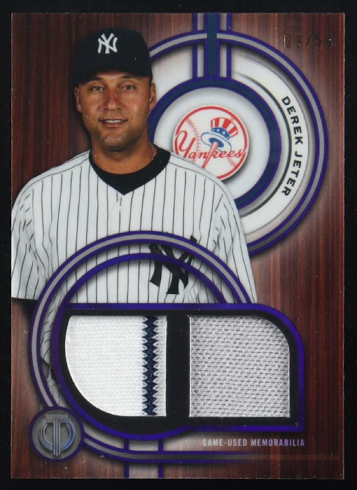 Derek Jeter 2025 Topps Tribute Dual Relics Purple #DRDJ #03/50
