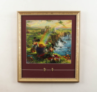 Thomas Kinkade "Mickey & Minnie Mouse In Ireland" Custom Framed Print Display with Mickey & Minnie Mouse Pin at PristineAuction.com