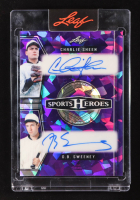 Charlie Sheen / D.B. Sweeney 2025 Leaf Sports Heroes Purple Ice #H24 #1/10 at PristineAuction.com