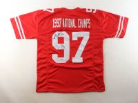 Jason Peters & Grant Wistrom Signed "1997 National Champs" Jersey (Beckett & PSA) at PristineAuction.com