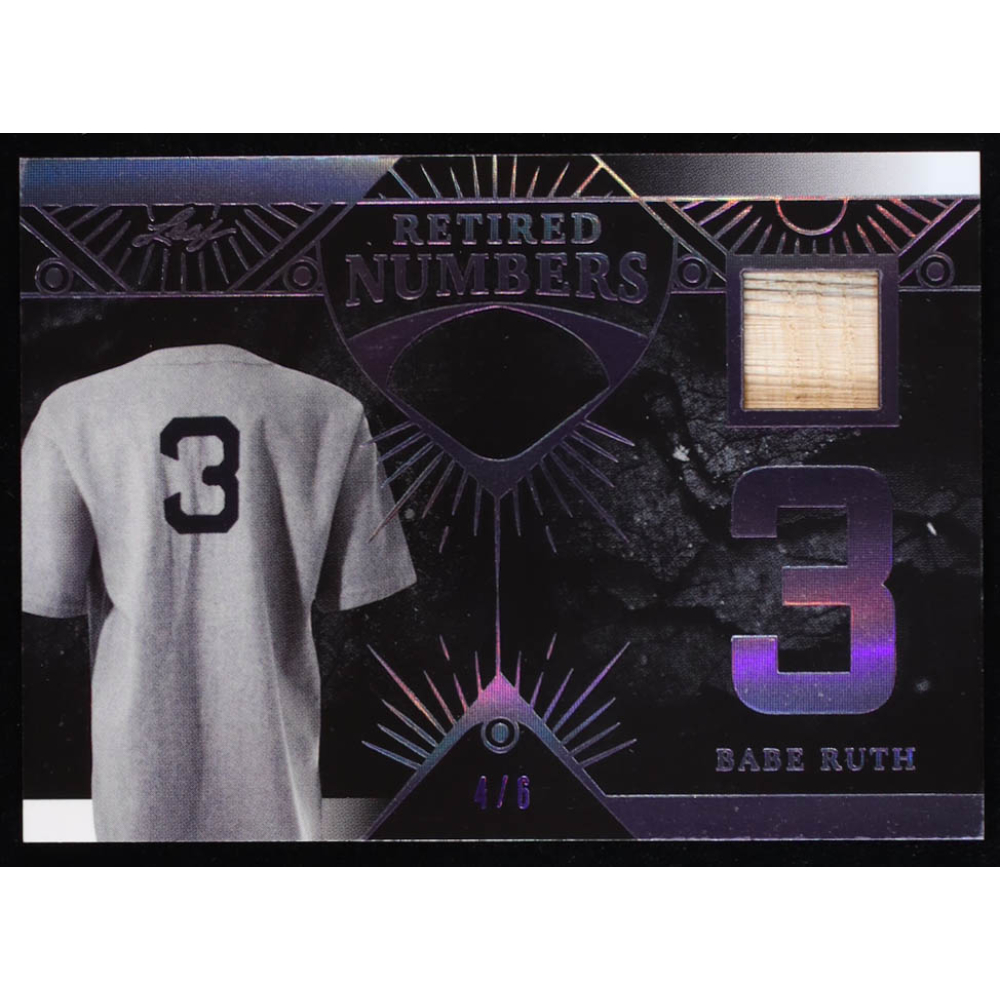Babe Ruth 2023 Leaf Bronx Legacy Retired Numbers Game-Used Memorabilia ...