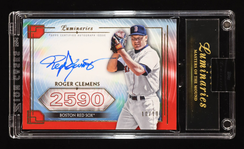 Roger Clemens 2024 Topps Luminaries Masters of the Mound Autographs Red #MOMRC1 #10/10