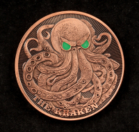 The Kraken 5oz ADVP .9999 Fine Copper Bullion Medallion at PristineAuction.com