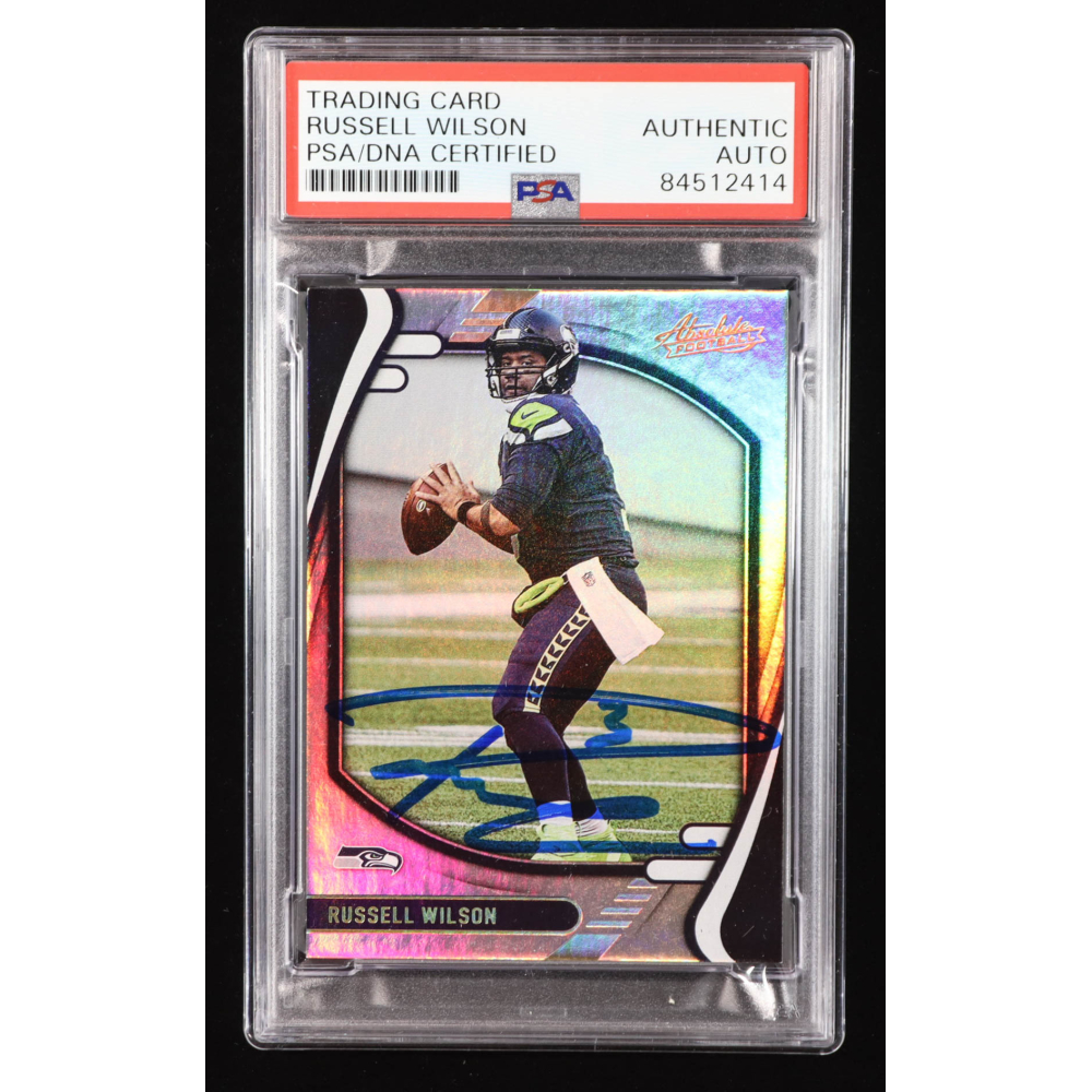 Russell Wilson Signed 2021 Absolute Silver #85 (PSA) at PristineAuction.com
