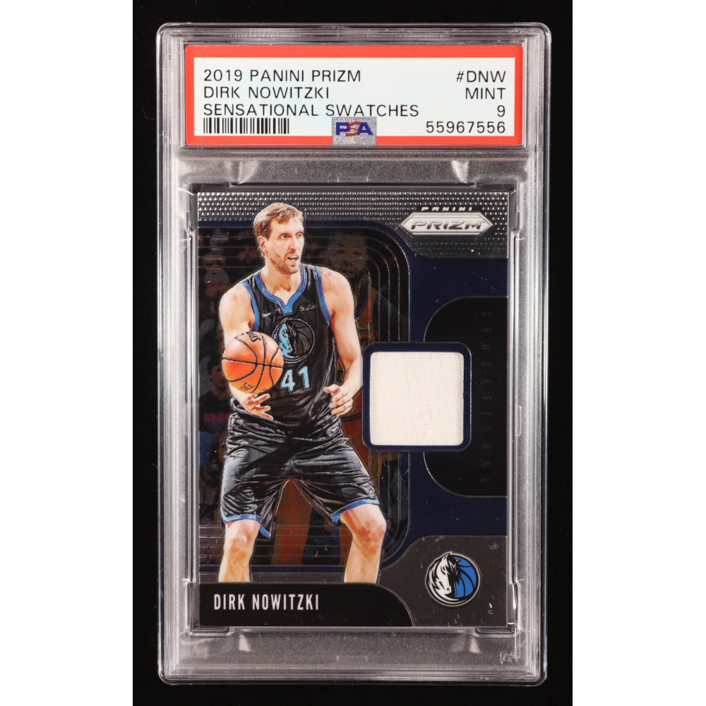 Dirk Nowitzki 2019-20 Panini Prizm Sensational Swatches #41 (PSA 9) at PristineAuction.com