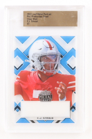 CJ Stroud 2022 Leaf Metal Portrait Clear Blue Pre-Production Proof #1/1 RC (Leaf) at PristineAuction.com