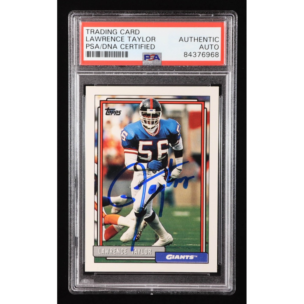 Lawrence Taylor Signed 1992 Topps #756 (PSA) at PristineAuction.com
