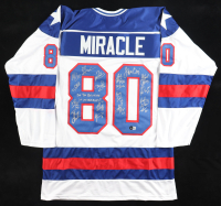 1980 Team USA | "Miracle on Ice" | Jersey Signed by (18) with Mike Eruzione, Jim Craig, Mark Johnson, Neal Broten (Beckett) at PristineAuction.com