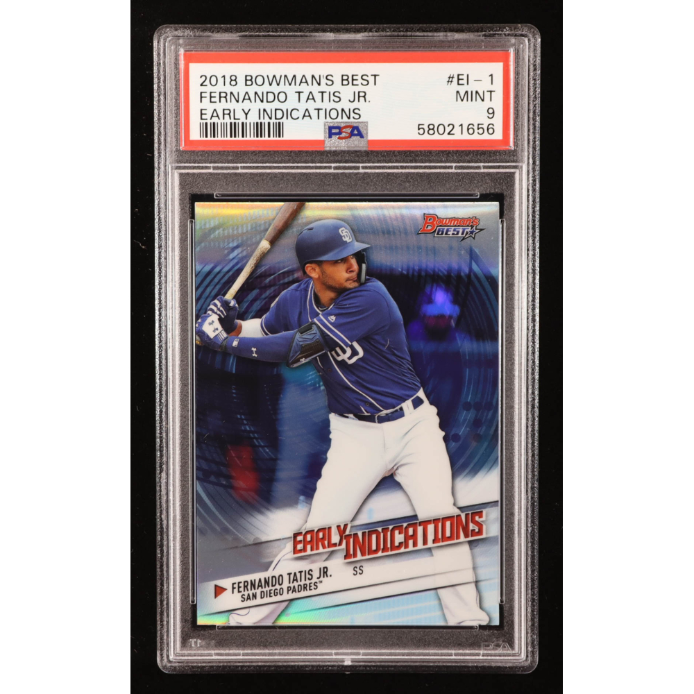Fernando Tatis Jr. 2018 Bowman's Best Early Indications Refractors #EI1 RC (PSA 9) at PristineAuction.com