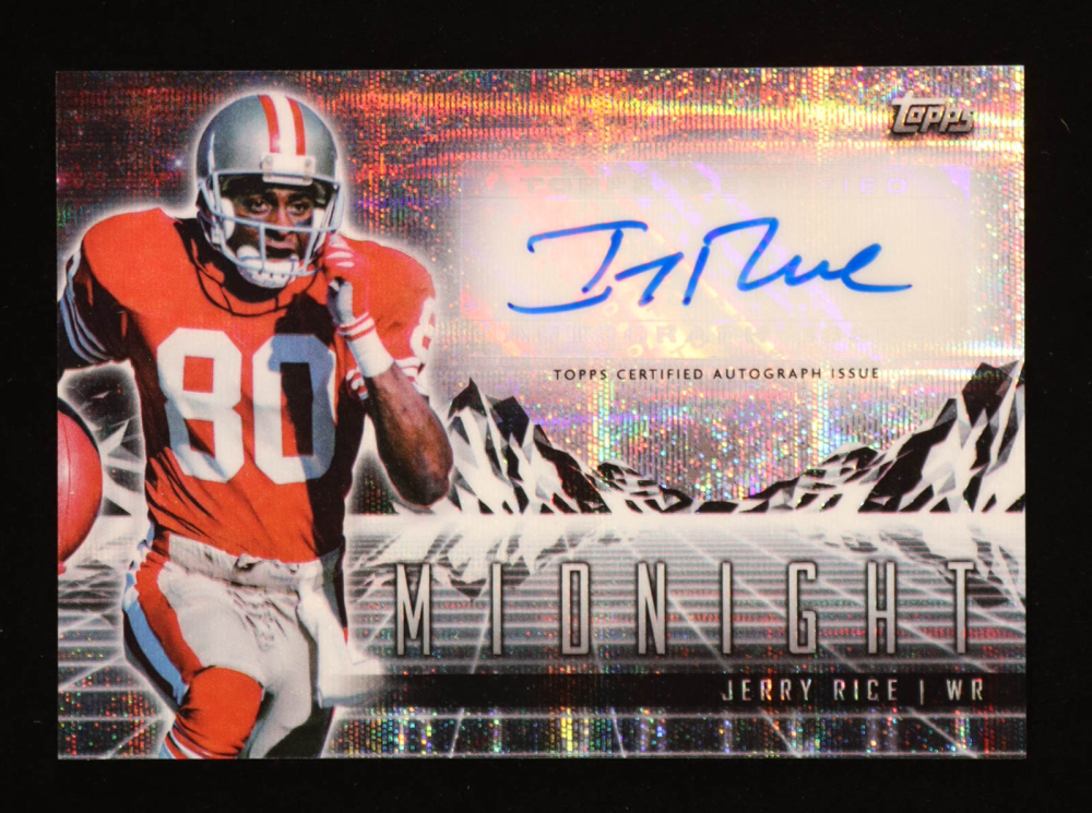Jerry Rice 2024 Topps Midnight Horizon Signatures Moon Beam #HZSJR