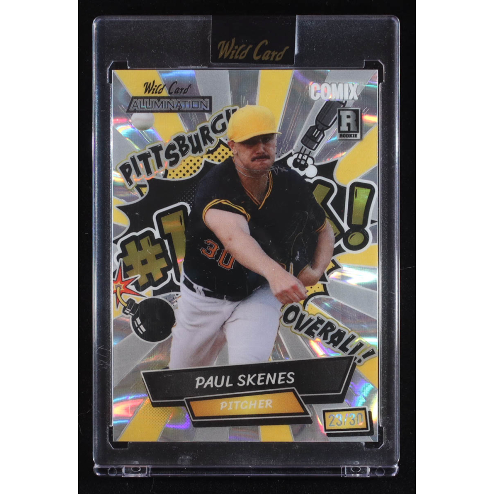 Paul Skenes 2024 Wild Card Alumination Comix #1 #1 Pick! Silver Lava #ACBPPS1 #23/30 RC at PristineAuction.com