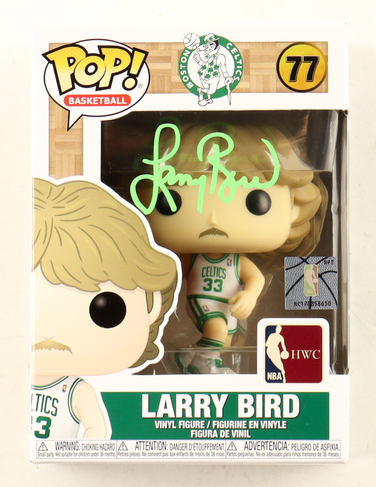 Larry Bird Signed Celtics #77 Funko Pop! Vinyl Figure (Schwartz & Bird) at PristineAuction.com Larry Bird Signed Celtics #77 Funko Pop! Vinyl Figure (Schwartz & Bird) at PristineAuction.com