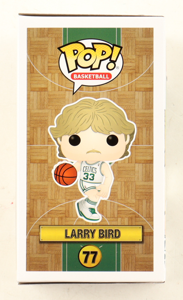 Larry Bird Signed Celtics #77 Funko Pop! Vinyl Figure (Schwartz & Bird) at PristineAuction.com Larry Bird Signed Celtics #77 Funko Pop! Vinyl Figure (Schwartz & Bird) at PristineAuction.com