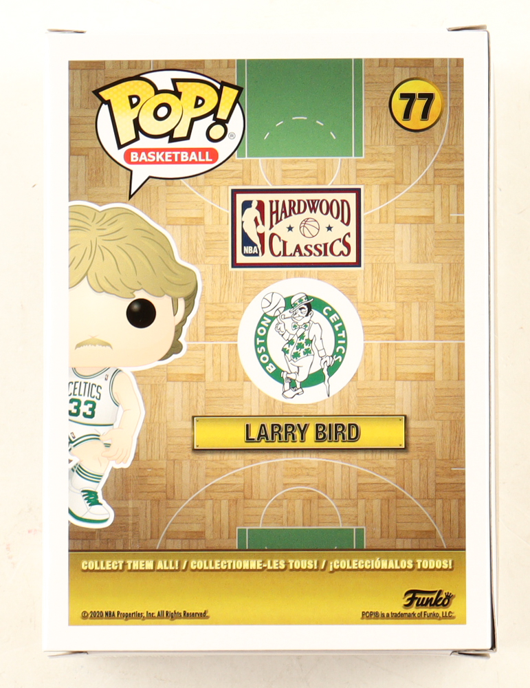 Larry Bird Signed Celtics #77 Funko Pop! Vinyl Figure (Schwartz & Bird) at PristineAuction.com Larry Bird Signed Celtics #77 Funko Pop! Vinyl Figure (Schwartz & Bird) at PristineAuction.com