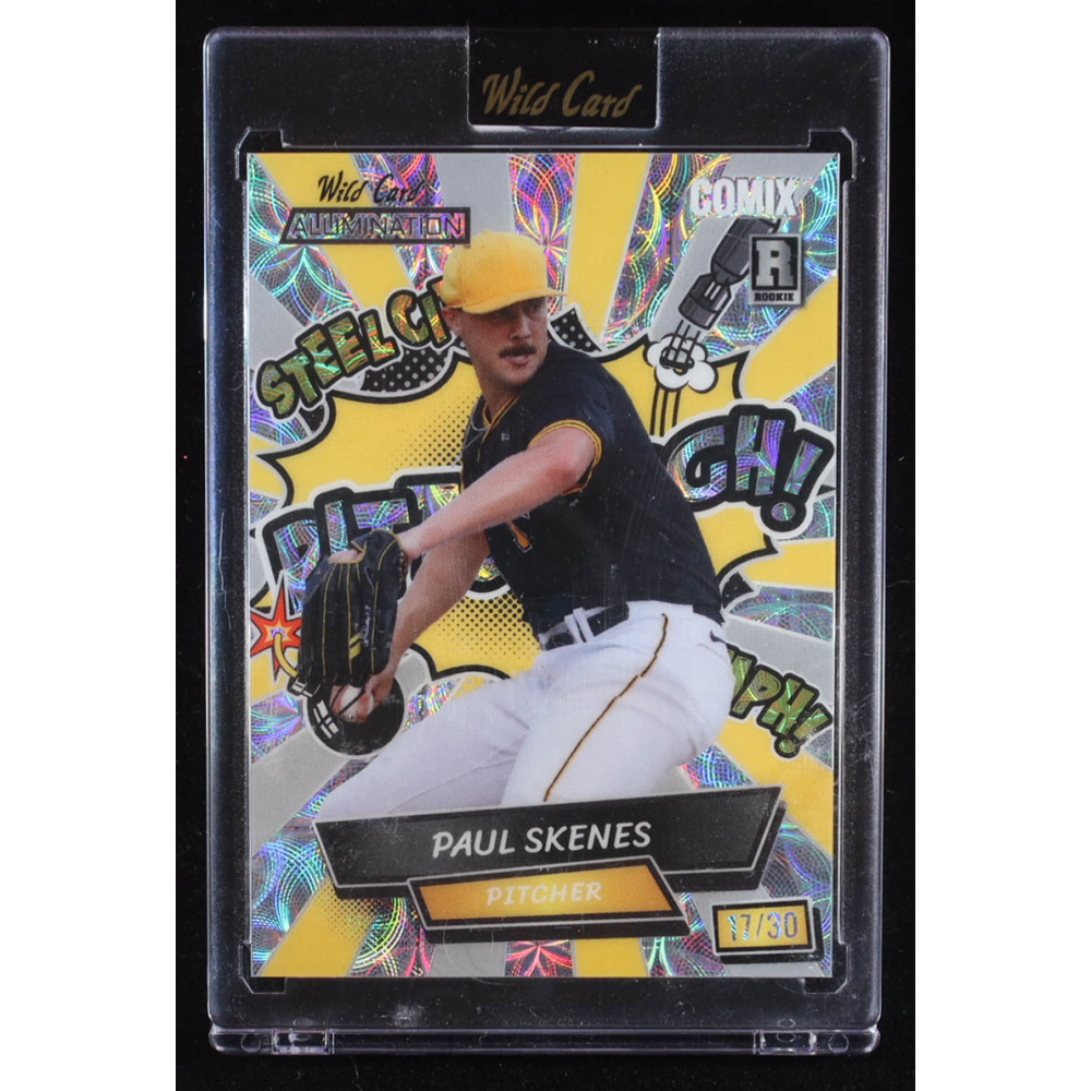 Paul Skenes 2024 Wild Card Alumination Comix #1 Pittsburgh! Kaleidoscope Silver #ACBPPS2 #17/30 RC at PristineAuction.com