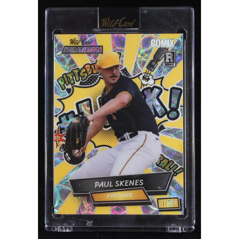 Paul Skenes 2024 Wild Card Alumination Comix #1 #1 Pick! Kaleidoscope Silver #ACBPPS2 #1/25 RC at PristineAuction.com