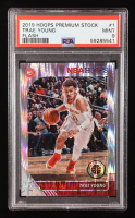 Trae Young 2019-20 Hoops Premium Stock Prizms Flash #1 (PSA 9) at PristineAuction.com