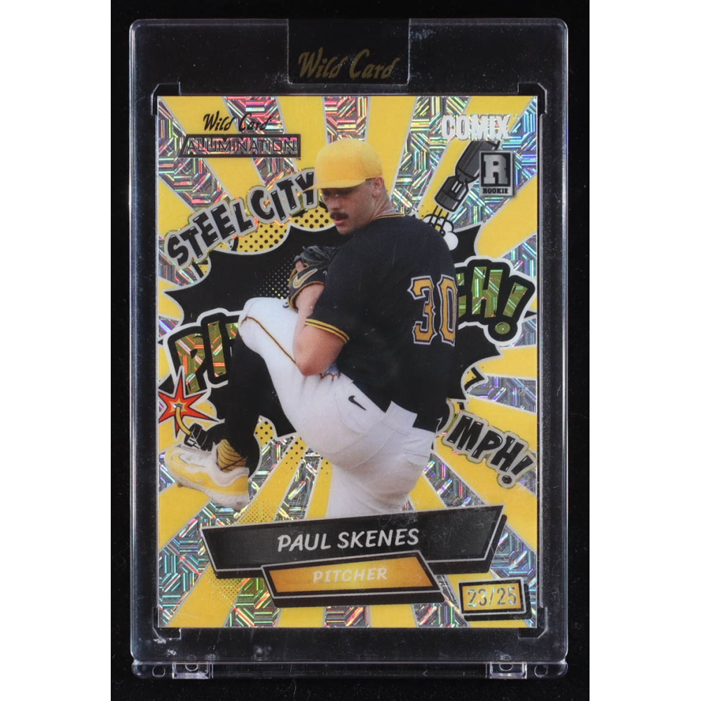 Paul Skenes 2024 Wild Card Alumination Comix #1 Pittsburgh! Mojo Silver #ACBPPS3 #23/25 RC at PristineAuction.com