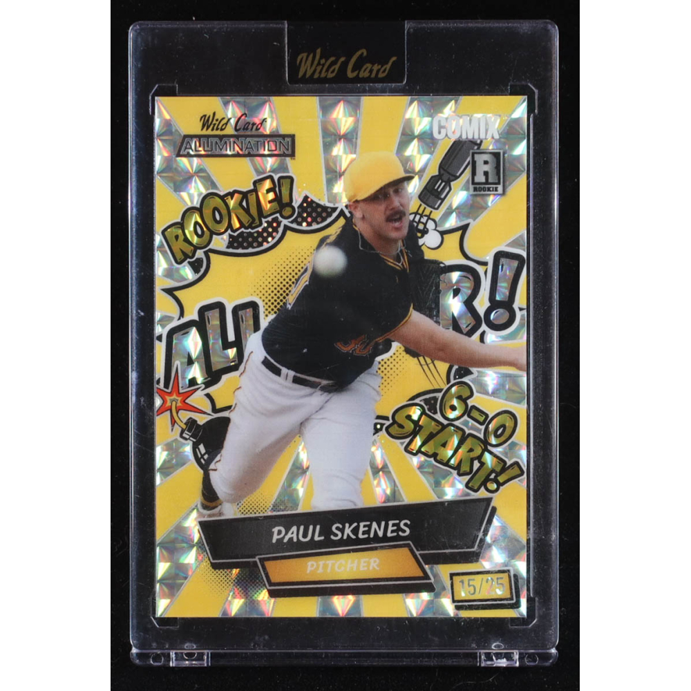 Paul Skenes 2024 Wild Card Alumination Comix #1 All-Star! Mosaic Silver #ACBPPS4 #15/25 RC at PristineAuction.com