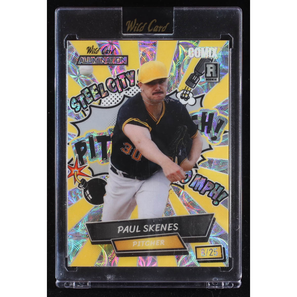 Paul Skenes 2024 Wild Card Alumination Comix #1 Pittsburgh! Kaleidoscope Silver #ACBPPS1 #8/25 RC at PristineAuction.com