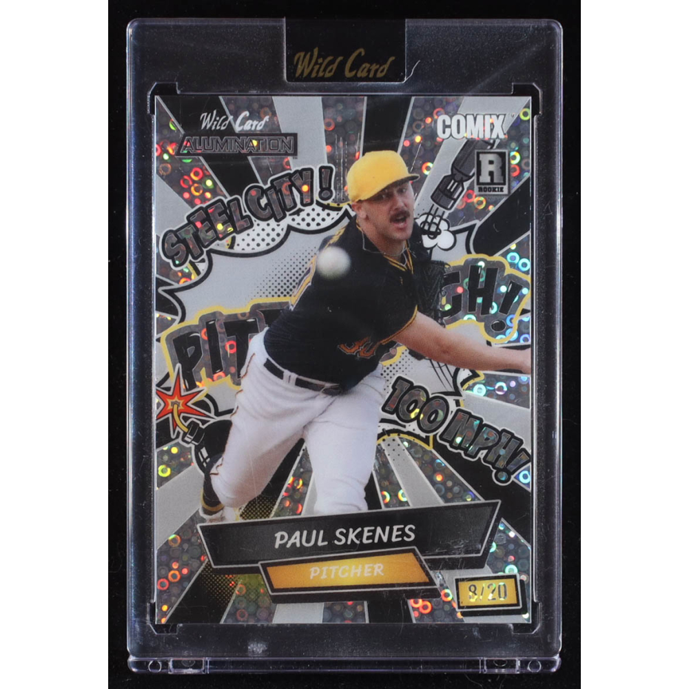 Paul Skenes 2024 Wild Card Alumination Comix #1 Pittsburgh! Donuts Silver #ACBPPS4 #8/20 RC at PristineAuction.com