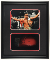 Mike Tyson Signed Boxing Glove Shadowbox Display (JSA & Tyson) at PristineAuction.com