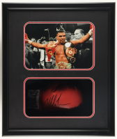 Mike Tyson Signed Boxing Glove Shadowbox Display (JSA & Tyson) at PristineAuction.com