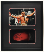 Mike Tyson Signed Boxing Glove Shadowbox Display (JSA & Tyson) at PristineAuction.com