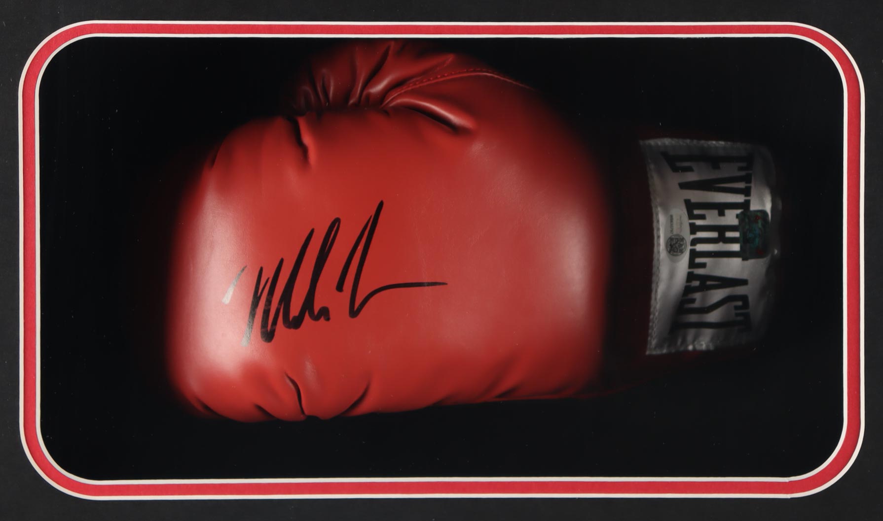 Mike Tyson Signed Boxing Glove Shadowbox Display (JSA & Tyson) at PristineAuction.com Mike Tyson Signed Boxing Glove Shadowbox Display (JSA & Tyson) at PristineAuction.com