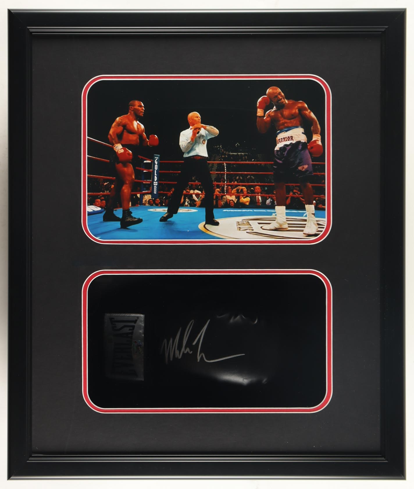 Mike Tyson Signed Boxing Glove Shadowbox Display (JSA & Tyson) at PristineAuction.com Mike Tyson Signed Boxing Glove Shadowbox Display (JSA & Tyson) at PristineAuction.com