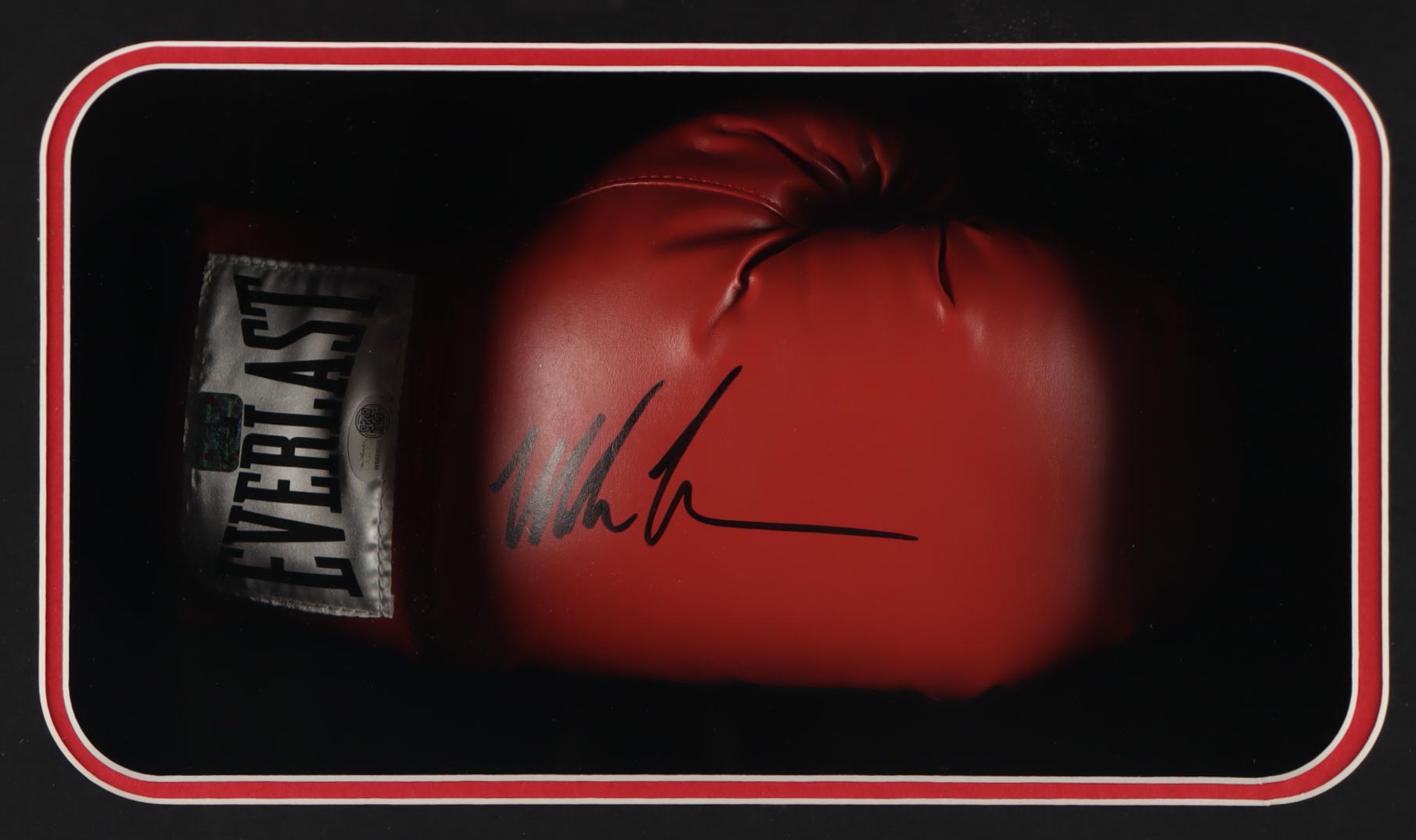 Mike Tyson Signed Boxing Glove Shadowbox Display (JSA & Tyson) at PristineAuction.com Mike Tyson Signed Boxing Glove Shadowbox Display (JSA & Tyson) at PristineAuction.com
