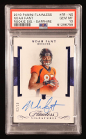 Noah Fant 2019 Panini Flawless Rookie Shadow Signatures Sapphire #20 RC #2/10 (PSA 10) at PristineAuction.com