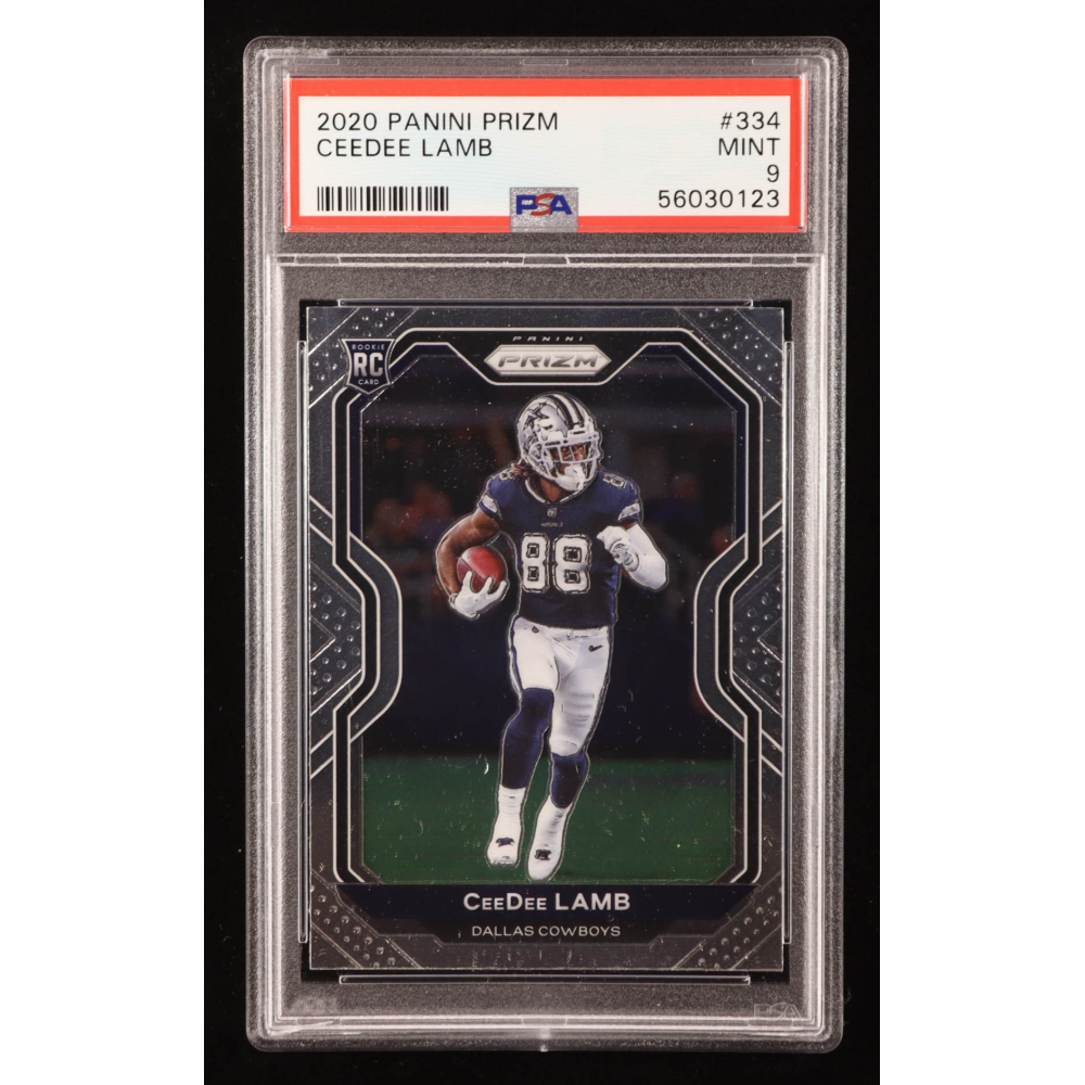 CeeDee Lamb 2020 Panini Prizm #334 RC (PSA 9) at PristineAuction.com
