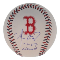 Manny Ramirez Signed Red Sox Logo Baseball Inscribed "04-07 Champs" (Beckett) at PristineAuction.com