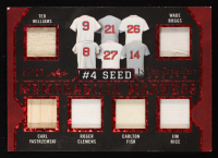 2022 Leaf ITG Used Memorabilia Madness Red Sparkle Ted Williams / Wade Boggs / Carl Yastrzemski / Roger Clemens / Carlton Fisk / Jim Rice #MM11 #24/25 at PristineAuction.com