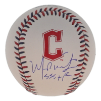 Manny Ramirez Signed Guardians Logo Baseball Inscribed "555 HR" (Beckett) at PristineAuction.com