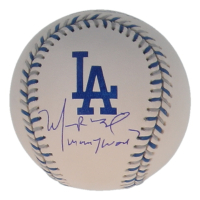Manny Ramirez Signed Dodgers Logo Baseball Inscribed "Mannywood" (Beckett) at PristineAuction.com