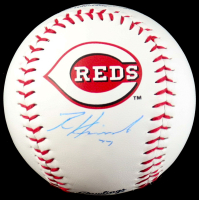 Rece Hinds Signed OML Reds Logo Baseball (Playball Ink) at PristineAuction.com