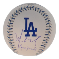 Manny Ramirez Signed Dodgers Logo Baseball Inscribed "Mannywood" (Beckett) at PristineAuction.com