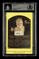 Babe Ruth Signed LE Cut On Hall of Fame Plaque Postcard (BAS) at PristineAuction.com