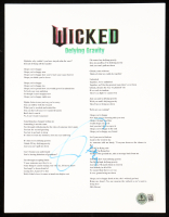 Cynthia Erivo Signed "Wicked: Defying Gravity Lyric Sheet" 8x10 Photo (Beckett) at PristineAuction.com