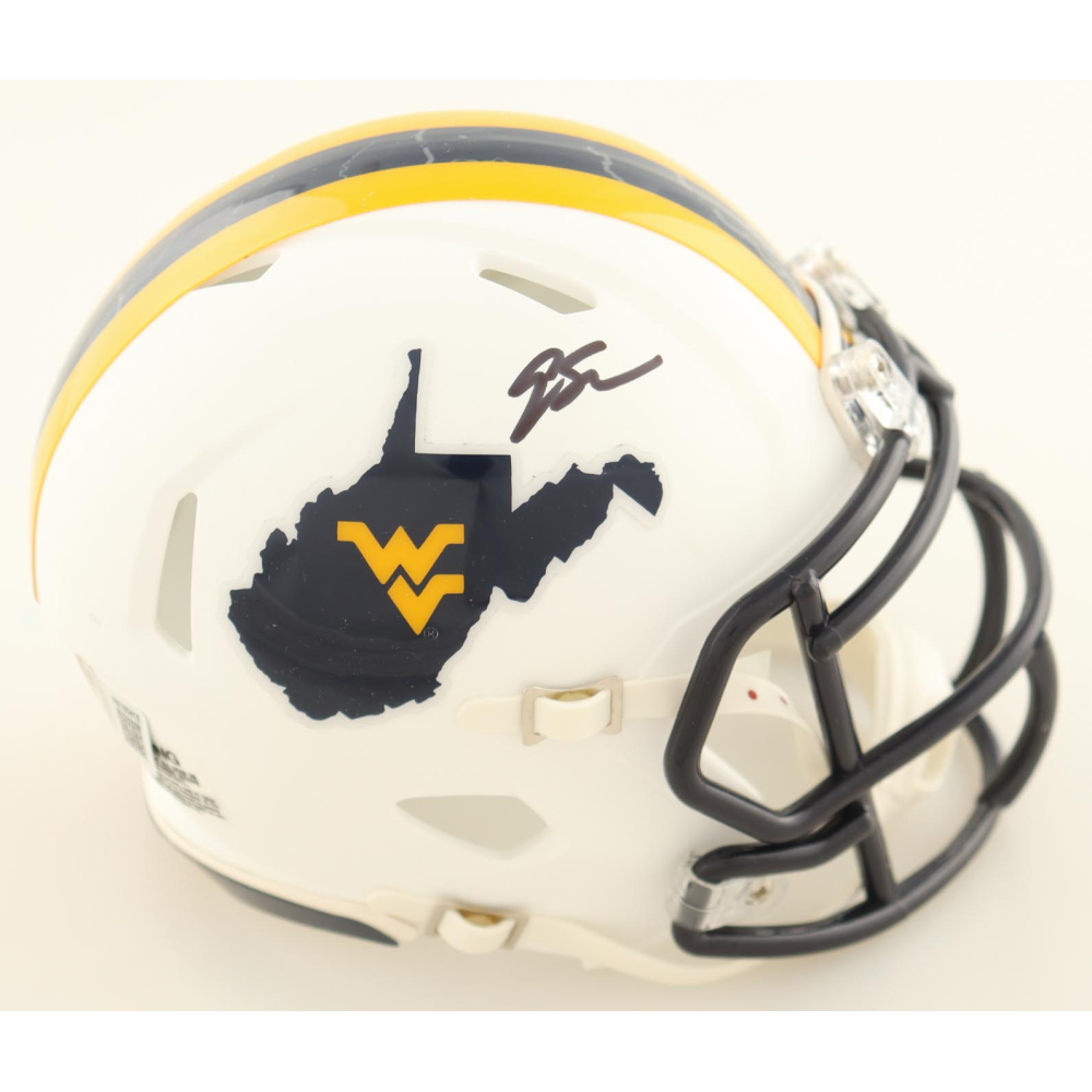 Geno Smith Signed West Virginia Mountaineers Speed Mini Helmet (Beckett) at PristineAuction.com