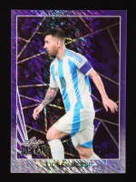 Lionel Messi Leaf Metal Shimmer Purple Pre-Production Proof #NNO #1/1 at PristineAuction.com