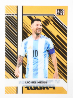 Lionel Messi Leaf Pro Set Clear Yellow Pre-Production Proof #NNO #1/1 at PristineAuction.com