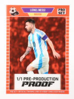 Lionel Messi Leaf Pro Set Clear Red Pre-Production Proof #NNO #1/1 at PristineAuction.com