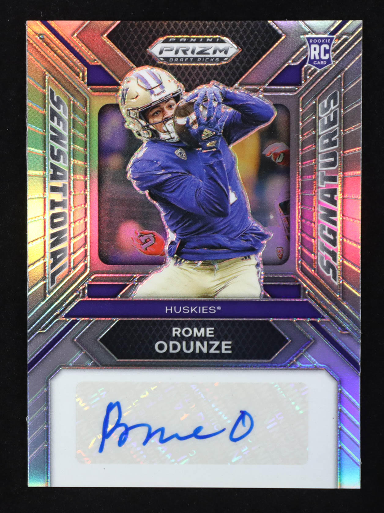 Rome Odunze 2024 Panini Prizm Draft Picks Sensational Signatures Silver #28 RC at PristineAuction.com Rome Odunze 2024 Panini Prizm Draft Picks Sensational Signatures Silver #28 RC at PristineAuction.com