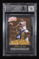 Allen Iverson Signed 1997-98 Fleer Million Dollar Moments #13 (Beckett | Auto Grade BGS 10) at PristineAuction.com